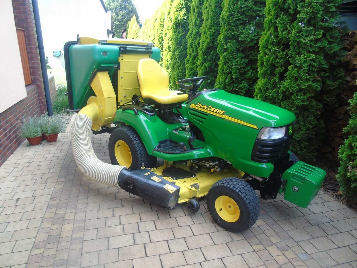 Traktorek kosiarka JOHN DEERE X495 24 KM 3 cyl. diesel górny wysyp