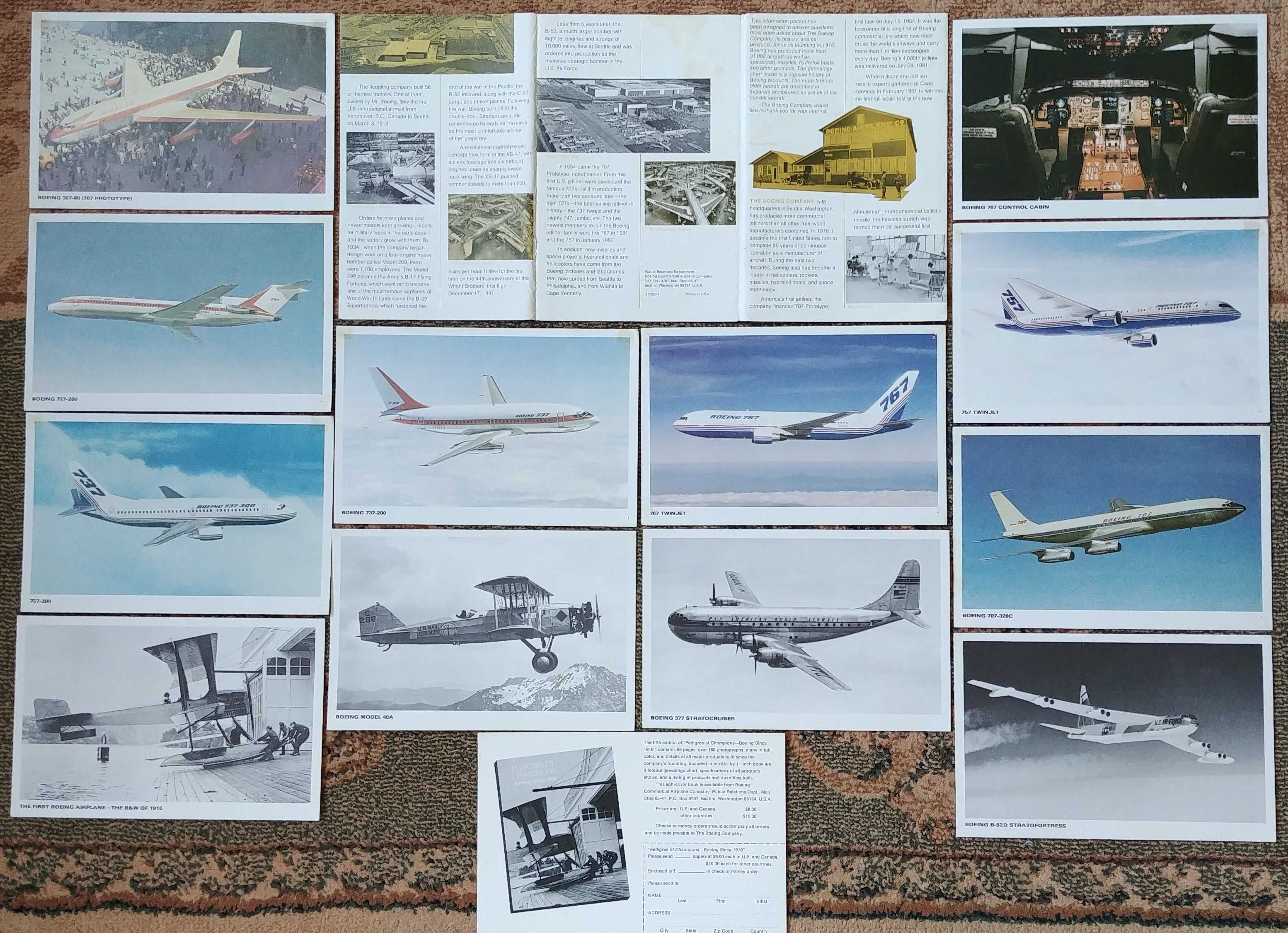 Prospekt i zdjęcia samolotów BOEING