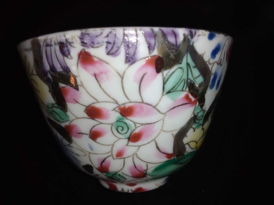 Conjunto de 7 taças de porcelana Chinesa muito antigas