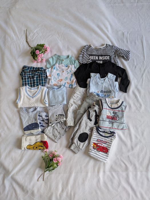 Zestaw komplet paka ubranek dla chłopca 56 62