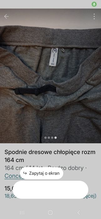 Spodnie dresowe 164/170 cm 2 pary