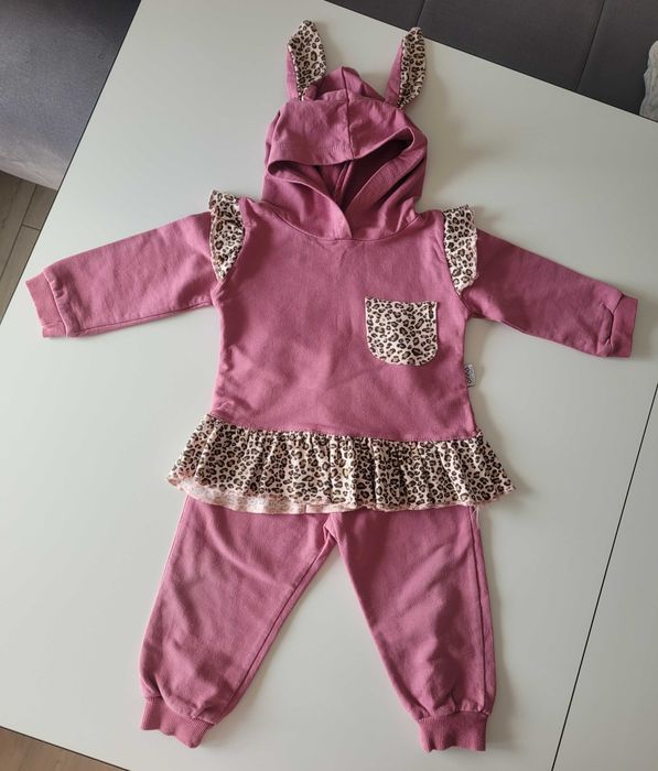 komplet bluza + spodnie dres rozmiar 80 panterka