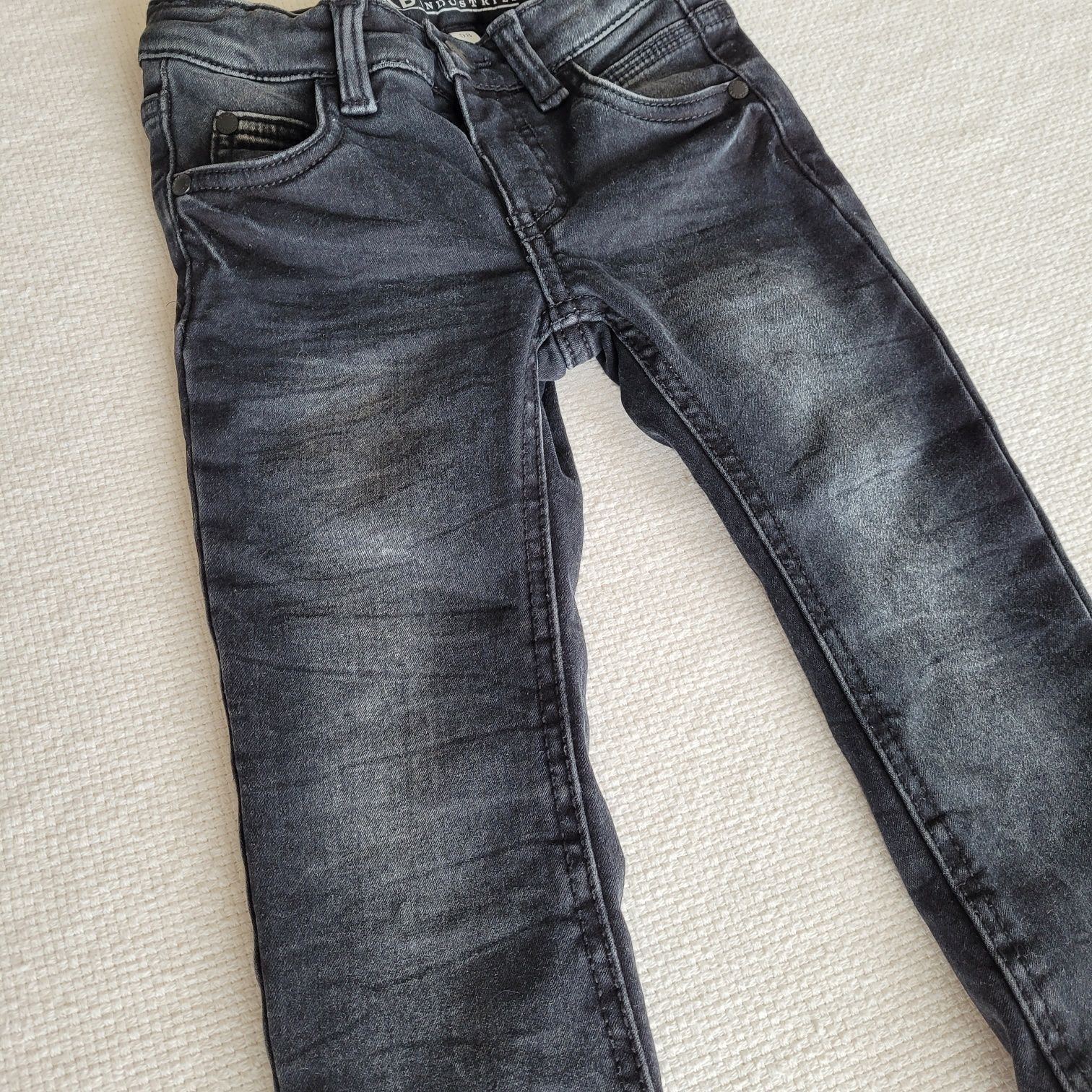 Spodnie jeans skinny lab industries kappahl 98 czarne szare