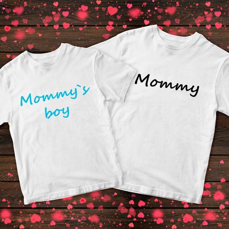 Парні футболки для мами та сина(дочки) можемо зробити будь-який принт