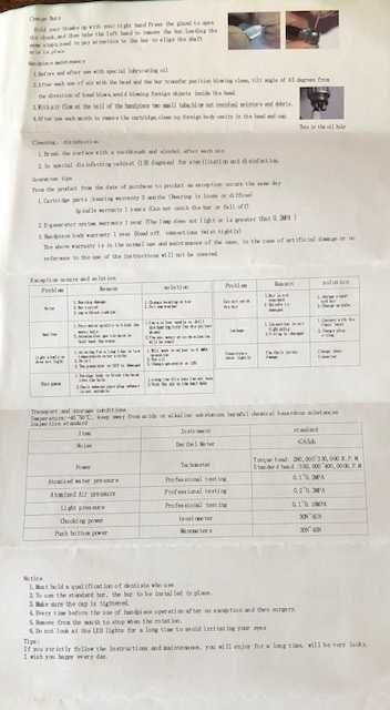 Turbina para dentista, Led E- gerador 4 furos cabeça silenciosa