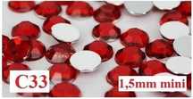 C33 Cyrkonie cekiny jety komplet 1,5mm do paznokci lub scrapbooking