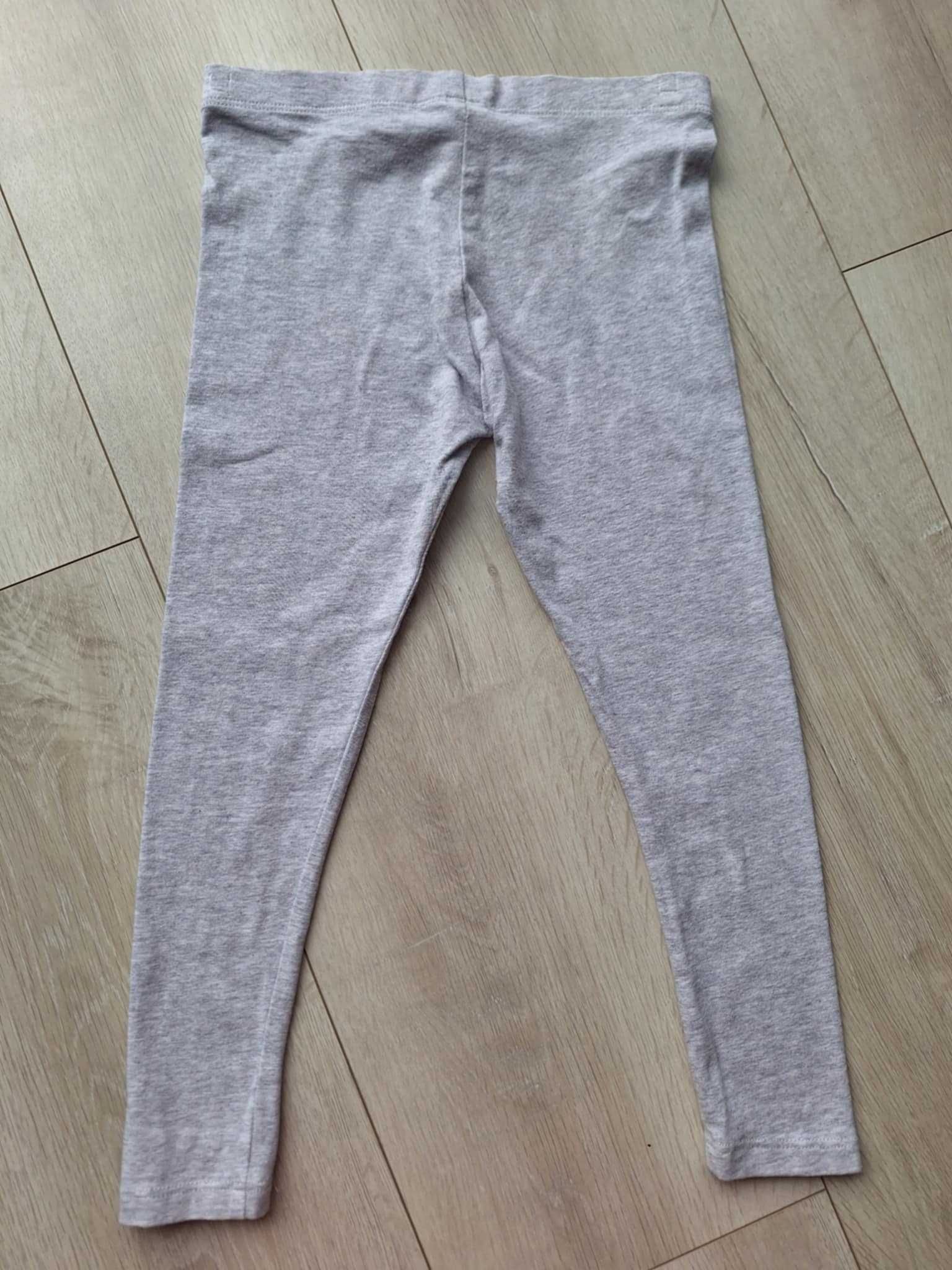 Legginsy szare bawełniane F&F 110 cm / 4-5 lat