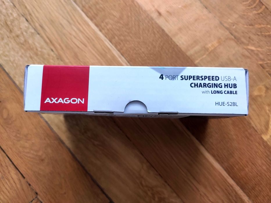 Hub USB 3.0 z szybkim ładowaniem, 4 porty, długi kabel