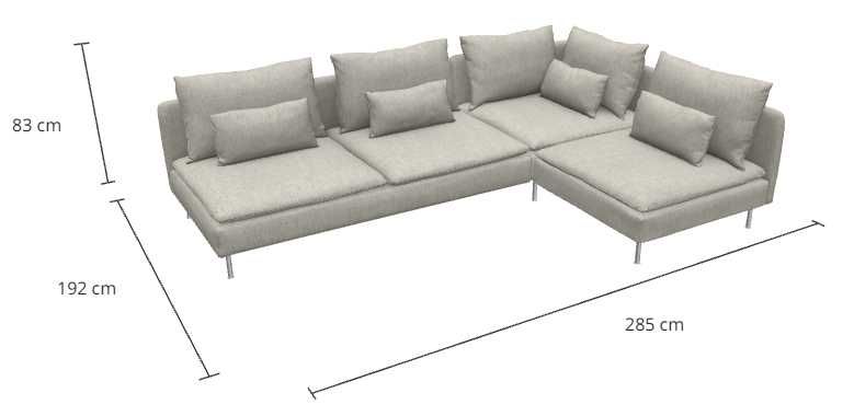 Sofa narożnik IKEA SODERHAMN 4os. pokrycie VIARP beż/brąz