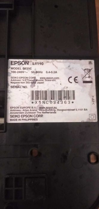 Pochłaniacz pampers Epson L1110 L3150 L3151 L5190