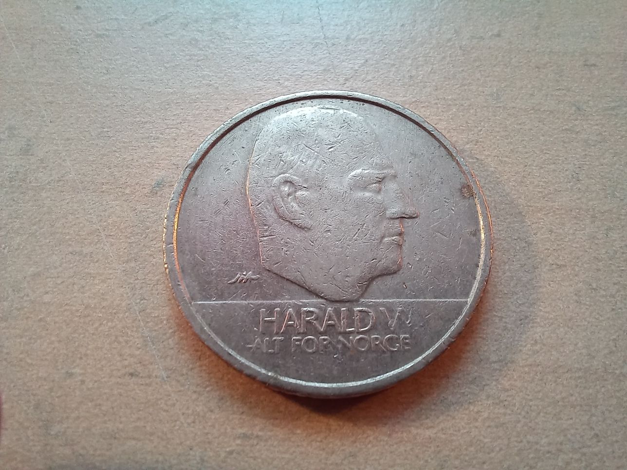 Norwegia  - historyczna moneta obiegowa 10 koron z 1996 r