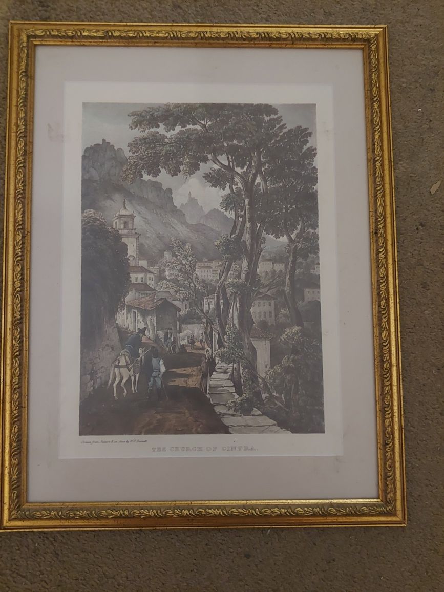 Gravuras antigas com moldura Sintra etc