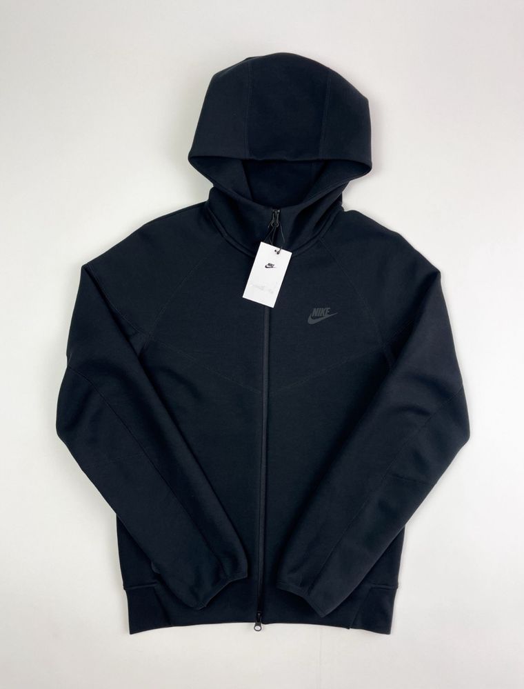 Оригінальне чоловіче Зіп Худі Nike Fleece у чорному кольорі