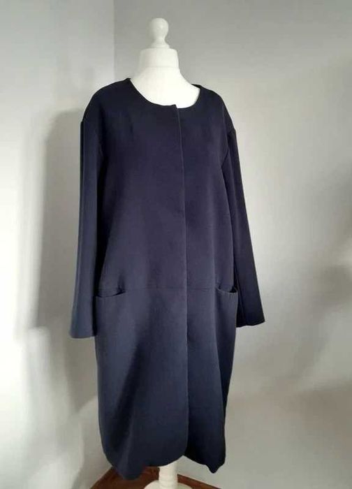 Boho navy granatowy płaszcz H&M