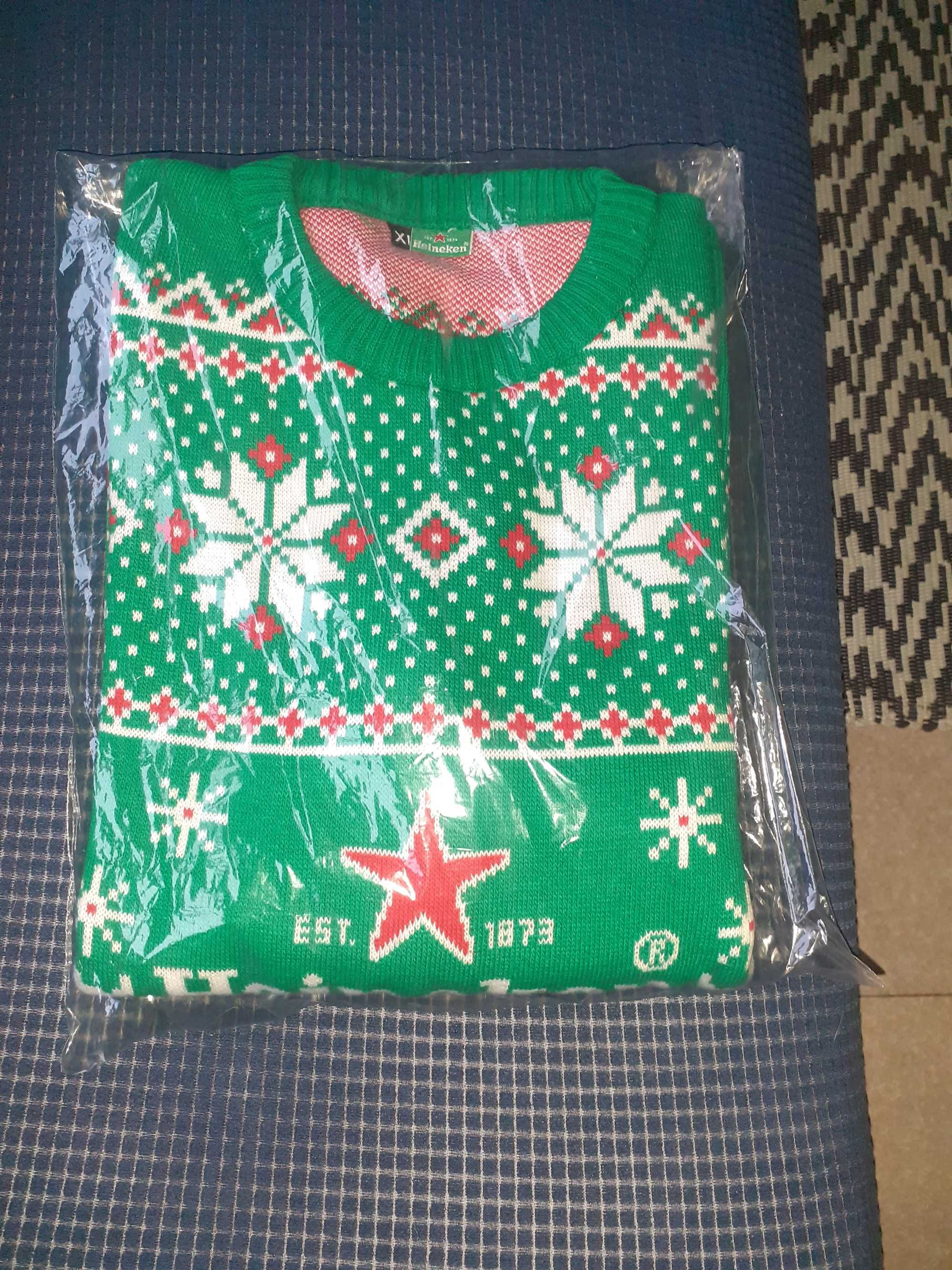 Casaco de lã tema Natal Heineken