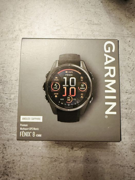 Garmin Fenix 8 43mm black - Sapphire Titanium AMOLED Garmin Pay