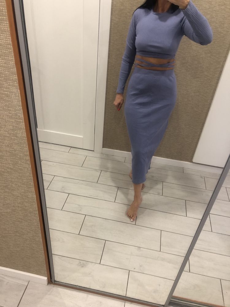 Костюм в рубчик zara M