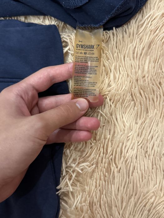 Синий Спортивный костюм gymshark джимшарк штаны + кофта оригинал m