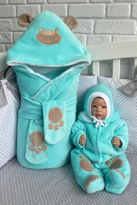 Набір на виписку для новонародженого 4 предмета "Панда" (осінь/зима)