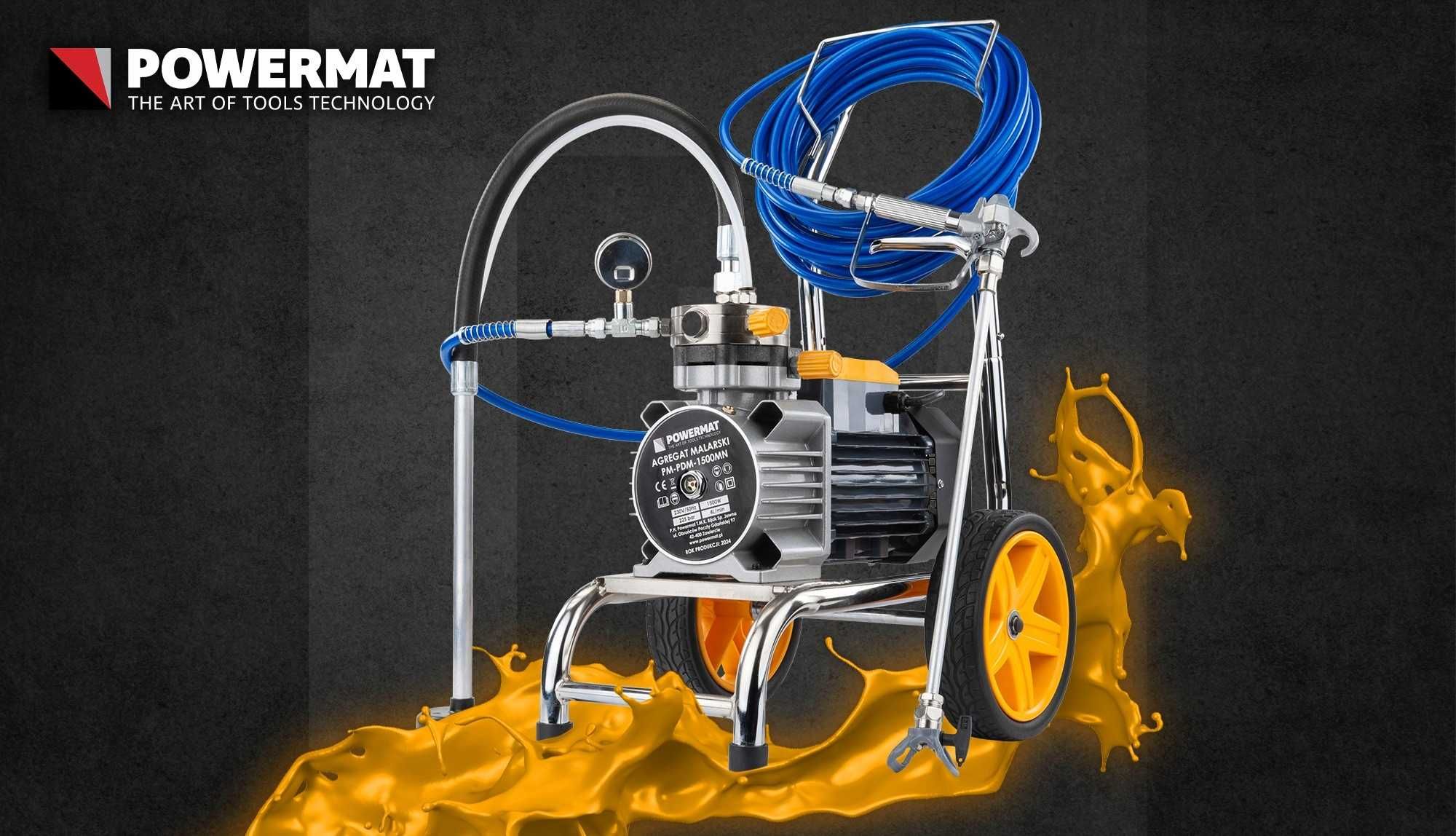 Agregat malarski pistolet hydrodynamiczny 1500w wąż 15m 225bar 3xdysza