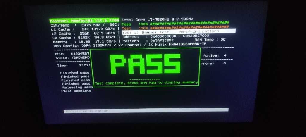 16 GB RAM (2 x 8GB) 2Rx8 Hynix DDR4 2133P Mhz PC4