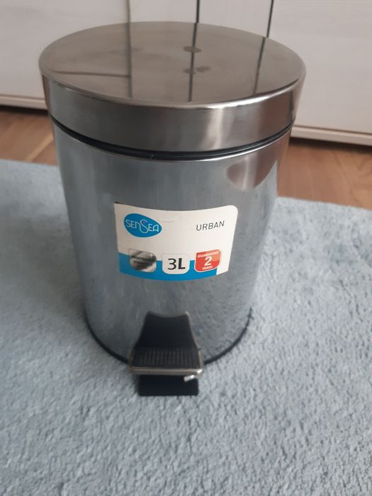 Kosz na śmieci 3l z pedałem, stal nierdzewna