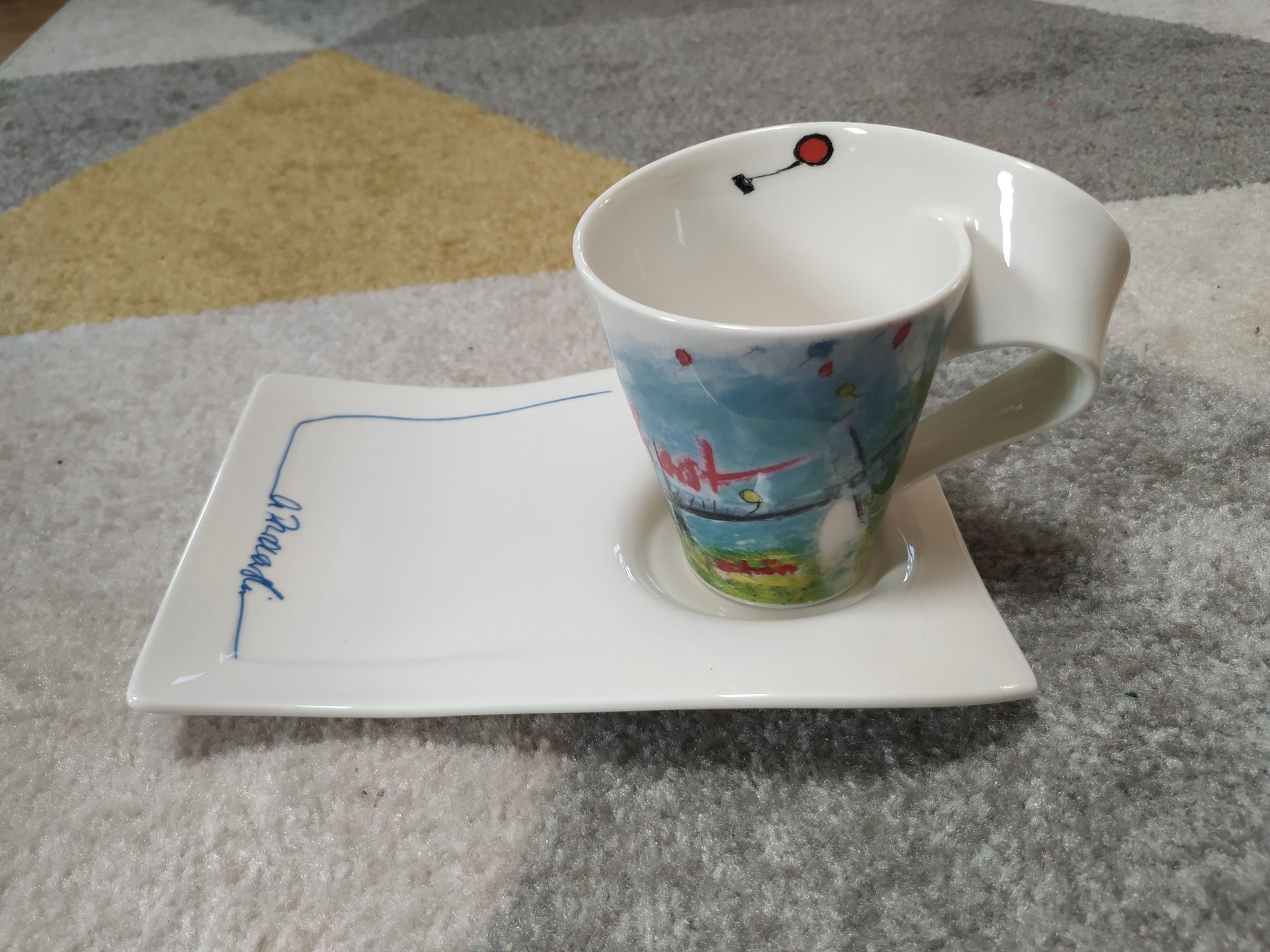 Zestaw New Wave Caffè by Villeroy & Boch - kubek, spodek i łyżeczka