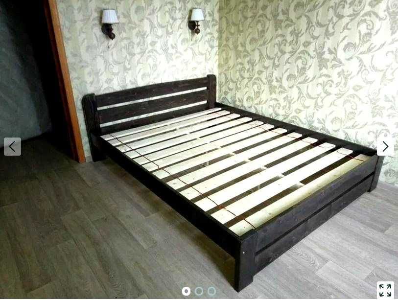 Ліжко Верона массив дерева сосна. Деревянная кровать двоспальна