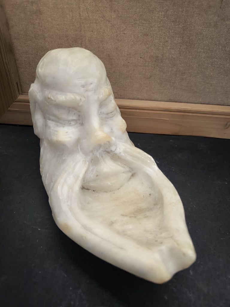 Cabeça de Buda em jade branco