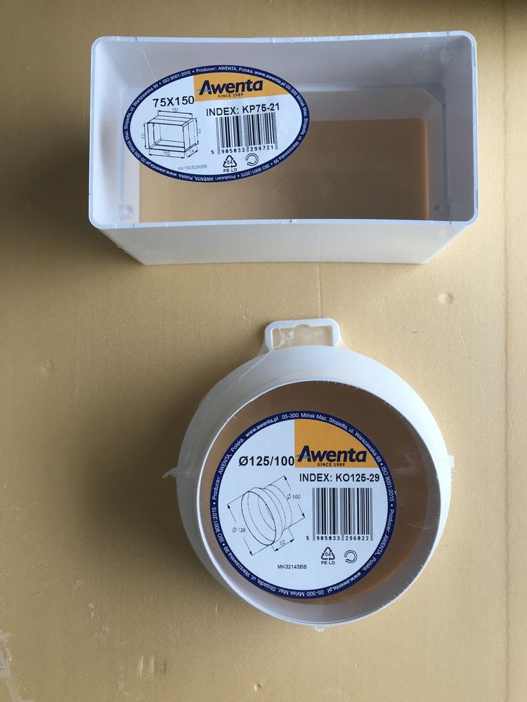 Awenta łącznik do kanału 75x150mm  , redukcja fi 125/100