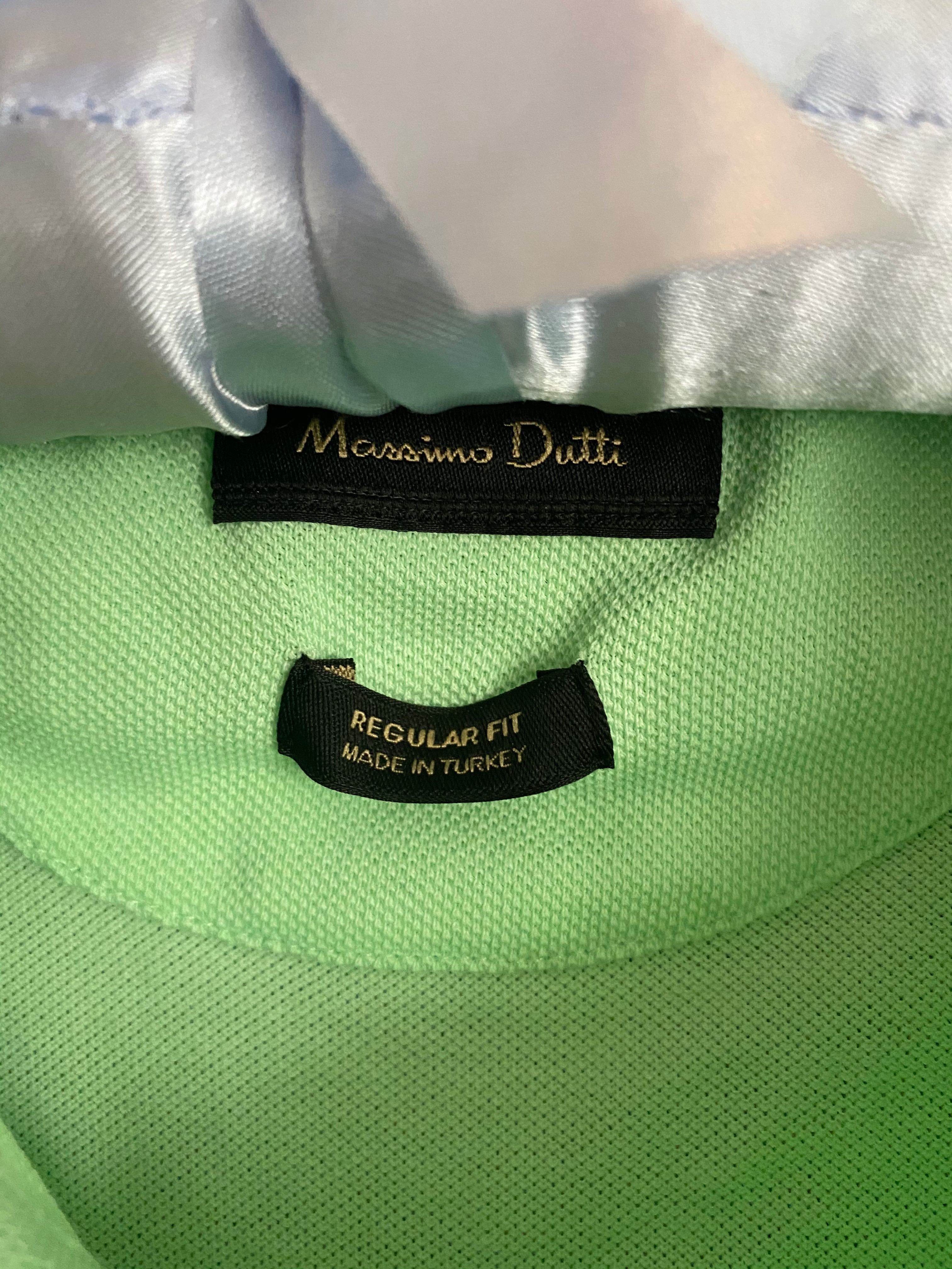 Massimo Dutti, koszulka polo, t-shirt, letni, limonka, neonowy, męskip