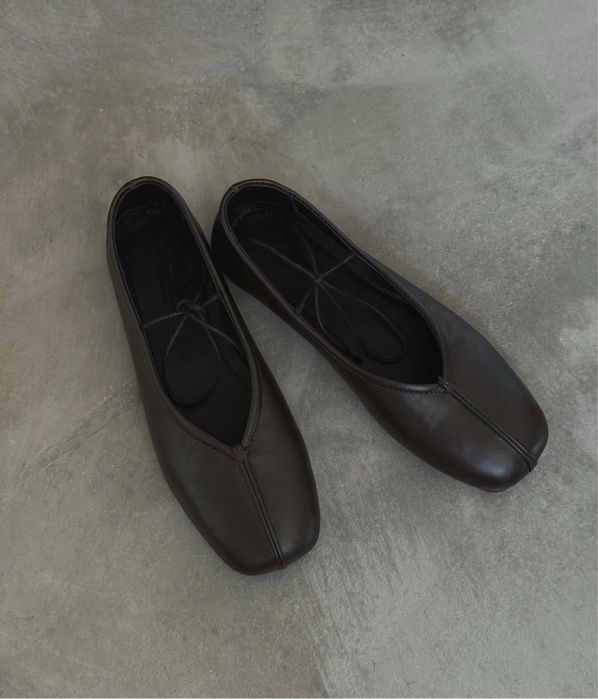 Балетки шкіряні шоколадні