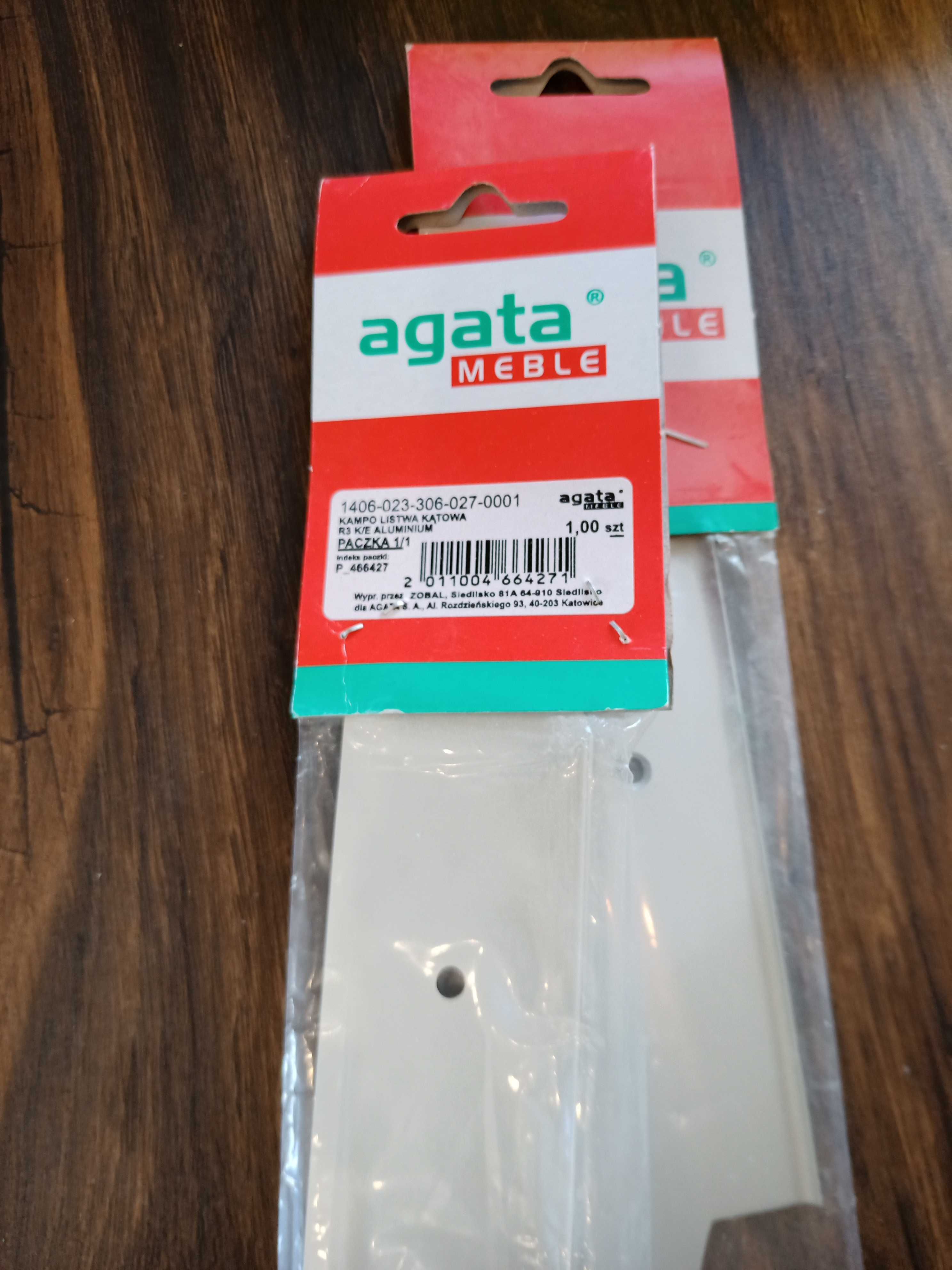 Listwa kątowa do blatu kuchennego srebrna R3 aluminium