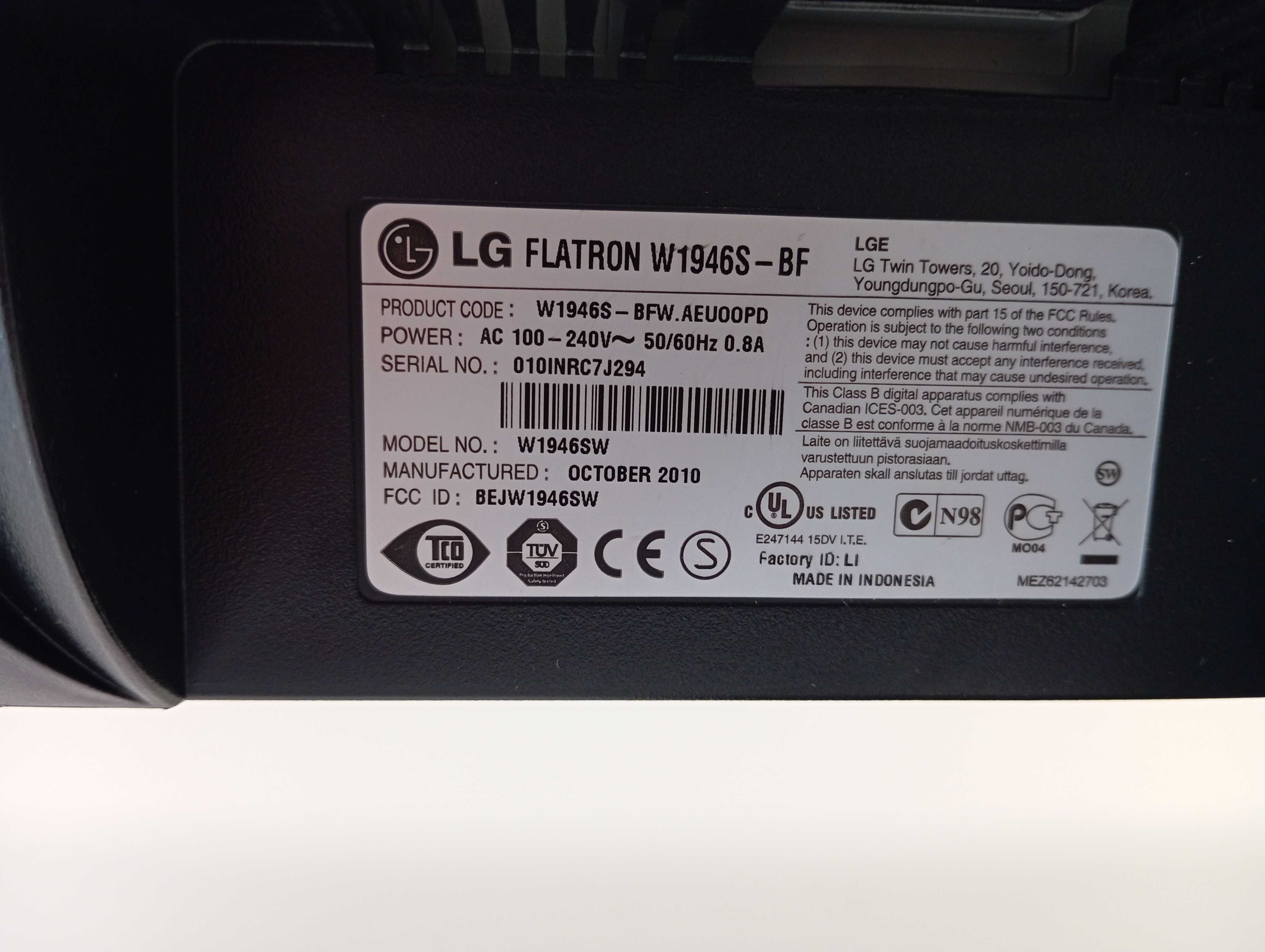 Monitor LG Flatron 19'