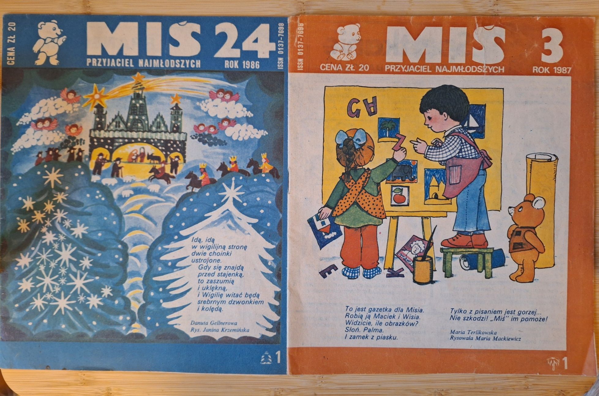 Gazetki Miś nr 24/1986, nr 3/1987