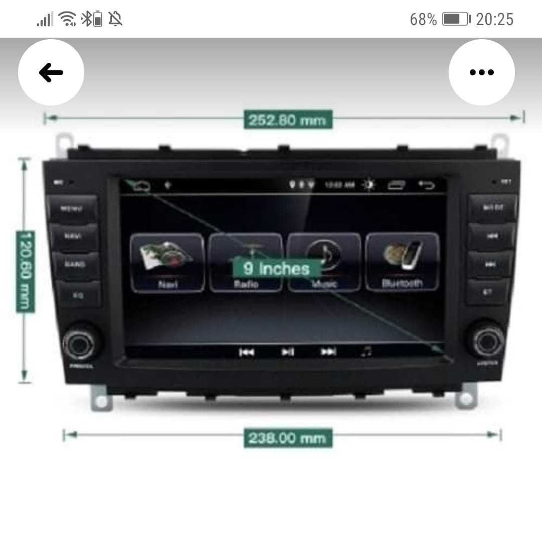Auto-rádio GPS Mercedes CLK 2004 a 2011