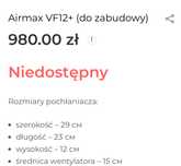 AirMax VF12+ Pochłaniacz pyłu do zabudowy