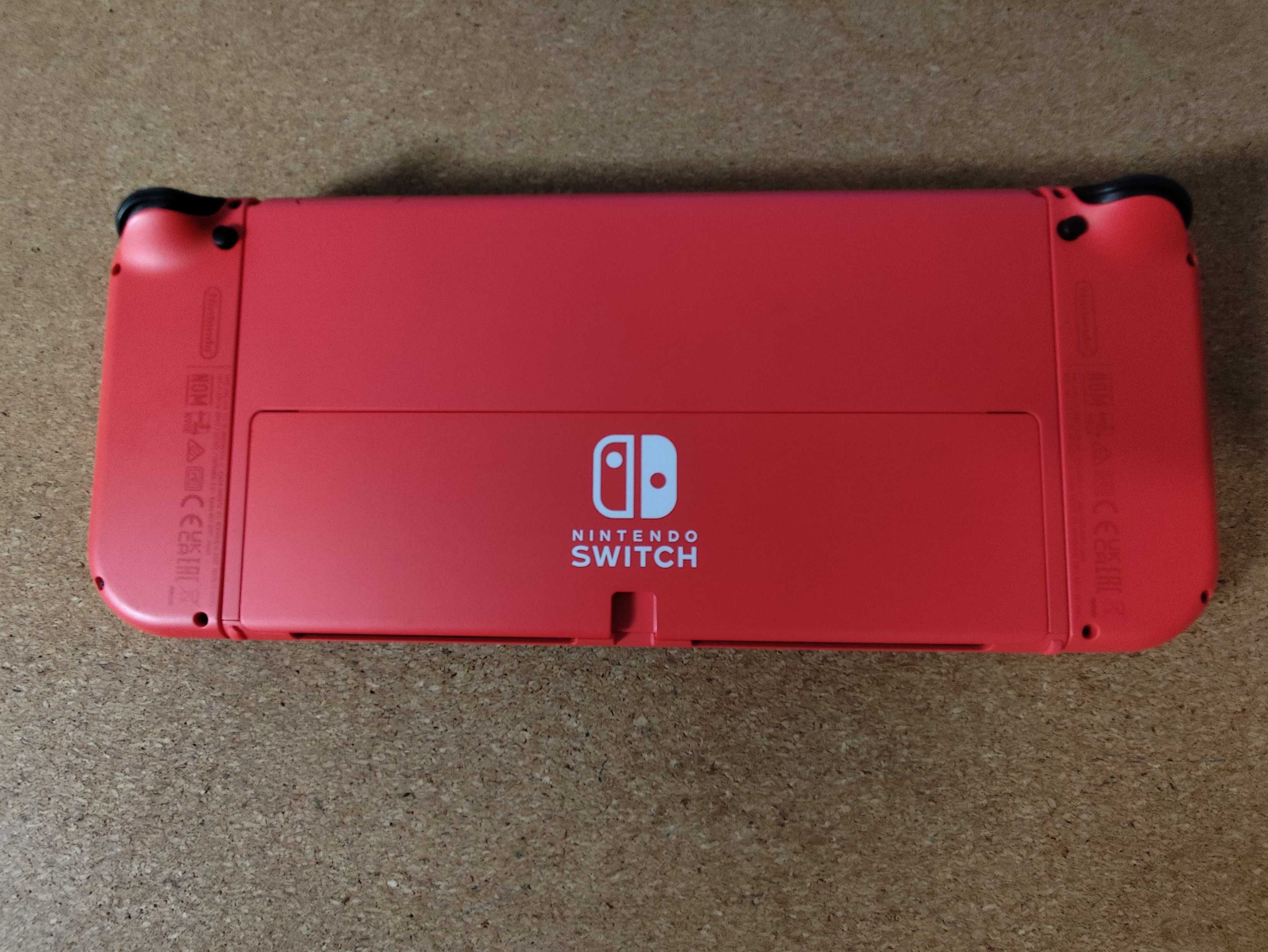Switch OLED desbloqueada, edição Mário Vermelha + cartão256gb + bolsa