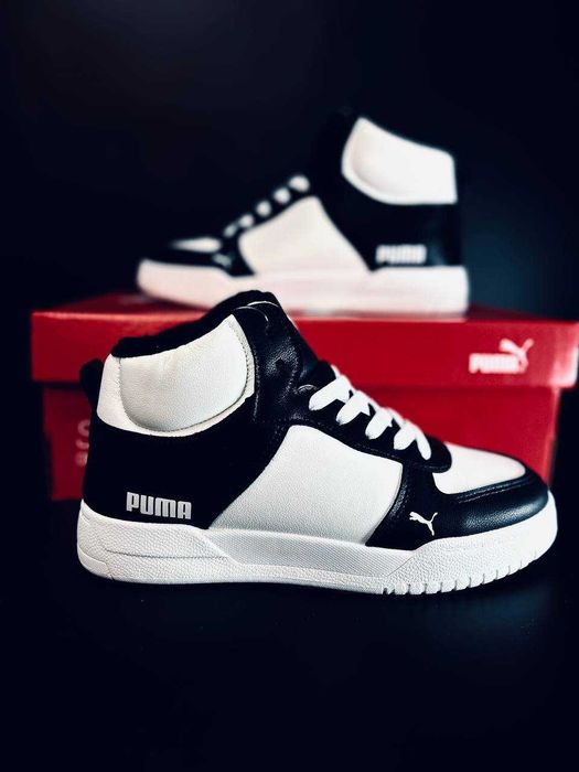 женские зимние кроссовки puma натуральная кожа кросовки на меху