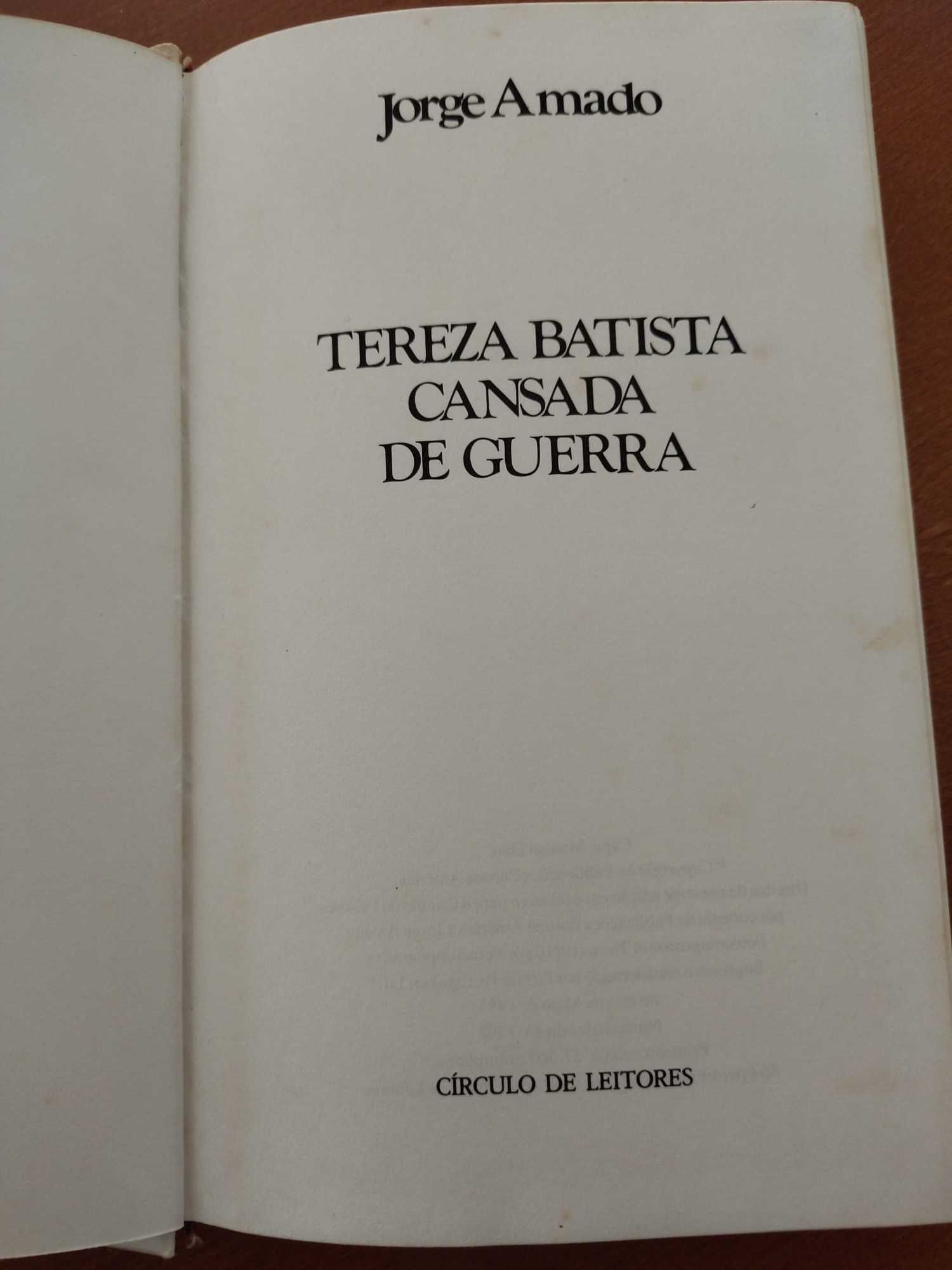 Romance Teresa Baptista, Cansada de Guerra de Jorge Amado