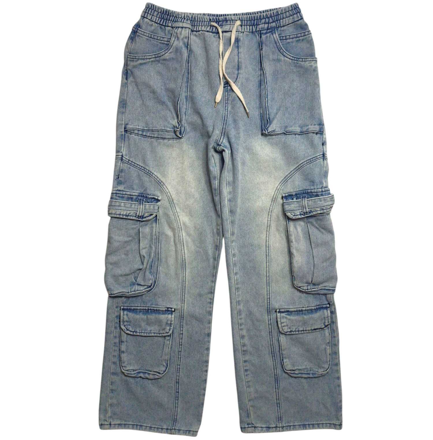 Карго джинси Nevstudio baggy fit multipocket Y2K loose cargo rap