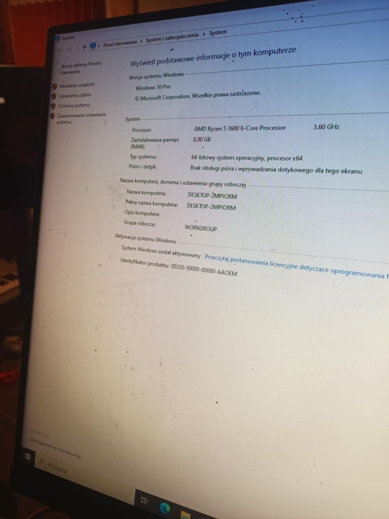 Komputer PC AMD Ryzen 5 3600 6 core