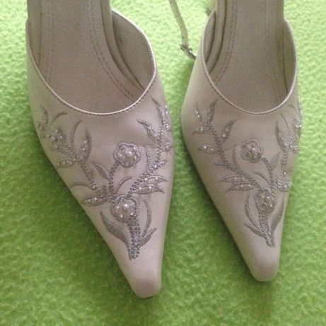 Туфли свадебные из натуральной кожи . Размер 35-36