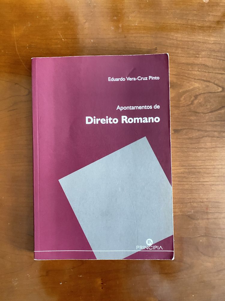 Livro apontamentos de direito romano