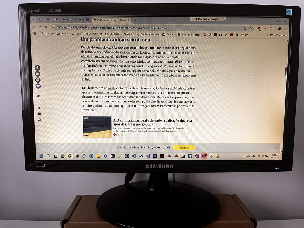 Ecrã 18.5” 1366x768 pixels Preto samsung