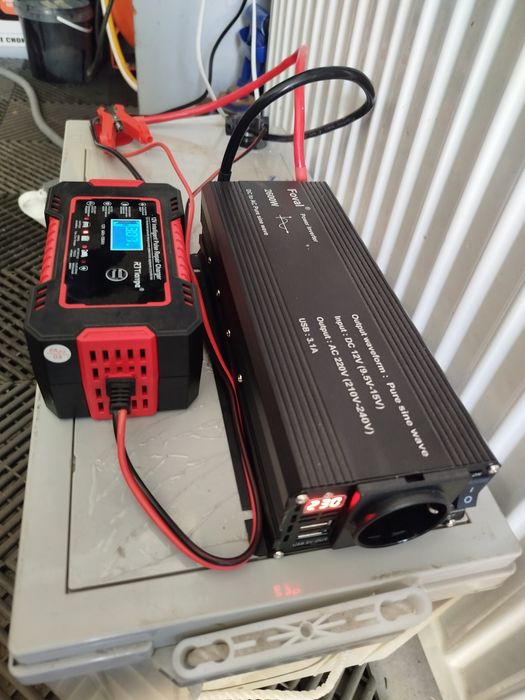 Аккумулятор гелевий 200A+Інвертор+ЗП повербанк 2кВт