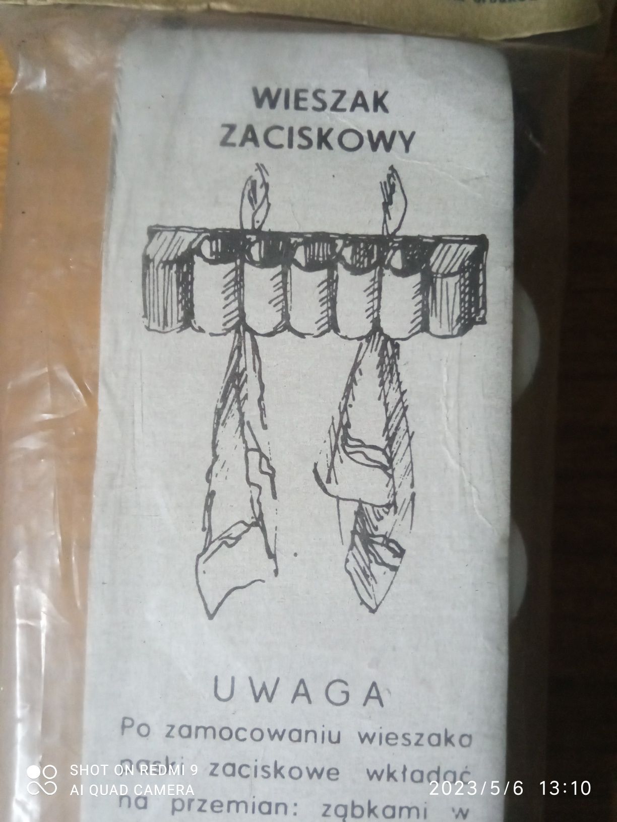 Wieszak zaciskowy do fazieniki, kuchni