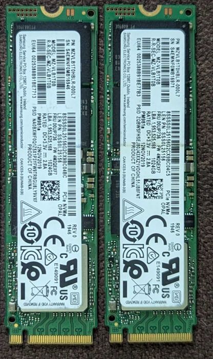 SSD M2 NVME PciE3.0/4.0 (256-512-1TB)