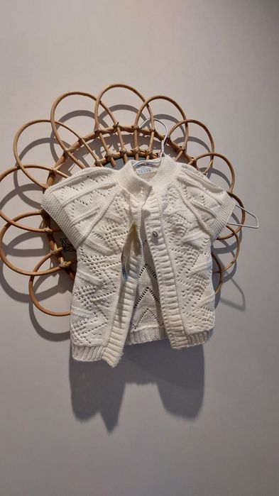 Sweterek komunia chrzest biały