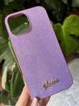 Obudowa etui GUESS iPhone 13 Pro Max brokatowa fioletowa